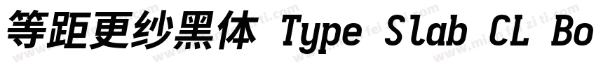 等距更纱黑体 Type Slab CL Bold字体转换